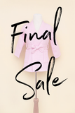 Light pink youth robe on bodyform. Text overlay: Final Sale