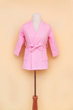 Light pink youth robe on bodyform