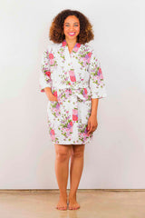 Floral Waffle Robe